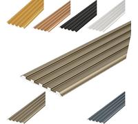 YFQYRB Protección De Bordes De Escaleras Antideslizante, Protector De Borde para Peldaños De Aluminio, Tira De Borde para Escalones(Champagne,W 50mm/2in)