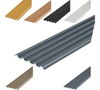 YFQYRB Protección De Bordes De Escaleras Antideslizante, Protector De Borde para Peldaños De Aluminio, Tira De Borde para Escalones(Gray,W 40mm/1.6in)