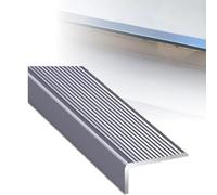 YFQYRB Protector De Borde De Moldura para Escaleras, Perfil De Borde De Escalera En Forma De L, Perfil para Escalones De Aluminio 90cm(Gray,W 10cm/4in)