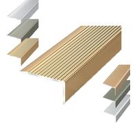 YFQYRB Protector De Bordes De Escalera 90cm, Perfil De Protección para Borde De Escalón, Tira De Borde De Aluminio para Escalones(Gold,W 40mm/1.6in)