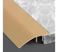 YFQYRB Rampa Umbral Perfil De Transición Suelo Con Desnivel Tira De Transición, Aluminio Tiras De Cubierta De Piso Fácil De Instalar(Gold)