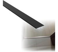 YFQYRB Riel De Transición En T Para Suelo Umbral, Tira De Moldura De Borde De Piso De Aluminio, Tira De Tapicería Autoadhesiva Se Une Al Hueco(Black,W 40mm/1.6in)