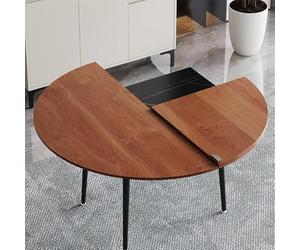 YFQYRB Superficie De Mesa De Madera, Tablero De Mesas De Comedor 180cm, Redondo Grande Mesa De Repuesto para Comedor Cocina Salón(Walnut,160cm/62.9in)