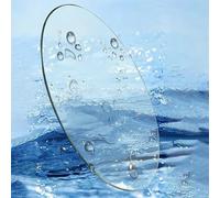 YFQYRB Tablero De Mesa Redonda De Vidrio Templado 60cm-90cm, Superficie De Mesas De Centro Repuesto, Tablero De Mesa Trasnparente para Salón Cocina(70cm/27.5in)