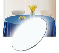 YFQYRB Tablero De Mesa Redonda, Tablero De Repuesto De Cristal para Comedor Cocina 40 50 60 70 80 90cm, Superficie De Mesas De Comedor Trasnparente(60cm/23.6in)