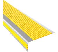 YFQYRB Tiras Antideslizantes para Peldaños 100cm, Protector De Borde De Escalera En Forma De L, Tira De Tapicería De PVC Autoadhesiva(Orange)