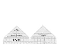 YFSAN Regla de tira doble 45/60/90 Grado de acolchado Triángulo de triángulo, cuadrícula de regla Guía de corte de triángulo acrílico sin deslizamiento transparente transparente (10 -Inch)