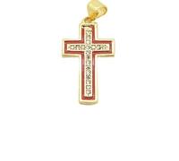 YFSHC 17 colgantes de circonita con incrustaciones pavé hechos a mano, accesorios de joyería, dijes de cobre esmaltados, moda para mujer - A-DZ821-Rojo - 17 piezas