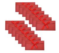 YFTRFR 14 Piezas Sobres Rojos con Cinta Sobres Retro con Cintas para Tarjetas de Invitaciones de Boda Cumpleaños Cartas de Agradecimiento Navidad con un Arco Moderno y Elegante