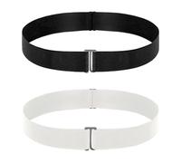 YFTRFR 2 Cinturón Invisible para Mujer, Elástico Ajustable Correa de Sujeción Antideslizante con Hebilla Plana para Pantalones demasiado Grandes, Jeans，Vestido de Noche, Falda Corta(2 Color)