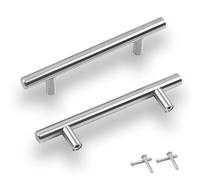 YFTRFR 2 Piezas Tiradores Armarios Inoxidable Plateados Distancia de Orificio de 160 mm para Muebles de Cocina o Dormitorios Tiradores de Armario Manijas de Cajones Muebles Incluye Tornillos