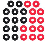 YFTRFR 24 Piezas Bloqueo de Correa de Guitarra, Accesorios Instrumentos Cerraduras de Goma Suave Hebillas Protectoras para Guitarra Acústica, Eléctrica, Bajo, Ukelele, Bandas y Músicos(2 Color)