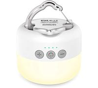YFW Lámpara de camping LED, linterna recargable USB, 3 niveles de brillo, regulable, imán fuerte incorporado y función estroboscópica de emergencia SOS