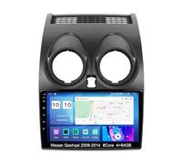 YFYANFEI Android 15 Dubbel DIN Autoradio voor Nissan Qashqai 2008-2014, Draadloze Carplay Android Auto Bluetooth GPS Navi WiFi FM RDS Achteruitrijcamera,8 Core 4G+WiFi 4G+64G