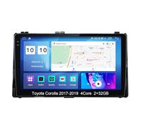 YFYANFEI Android 15 Dubbel DIN Autoradio voor Toyota Corolla 2017-2019, Draadloze Carplay Android Auto Bluetooth GPS Navi WiFi FM RDS Achteruitrijcamera,4 Core WiFi 2G+32G