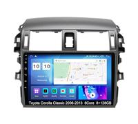 YFYANFEI Android 15 Dubbel DIN Autoradio voor Toyota Corolla Classic 2006-2013, Draadloze Carplay Android Auto Bluetooth GPS Navi WiFi FM RDS Achteruitrijcamera,8 Core 4G+WiFi 8G+128G