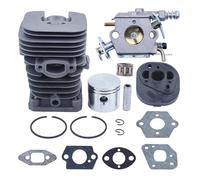 YFzEbk6An Kit de Juntas de carburador de pistón de Cilindro for Motosierra Formula 5000 de 41 mm, Chapado, for Modelos 350, 351, 370, 371, 420, 390 y 391