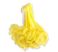 YFZYT Pañuelo de seda Mujer Mantón Bufanda Moda Chals Señoras Elegante Color de Degradado Estolas Fular para Fiesta, Playa, Uso Diario - Amarillo
