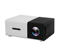 YG300 LED Mini Projector Supports 1080P Playback 480x272 Pixels Portable Home Media Built-In Speaker Player (Color : Blue) (Black)