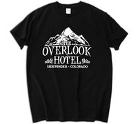 YGAMIJIXG Overlook Hotel Funny Scary Movie 70S 80S Shining Jack Creepy Slasher Horror Vintage Retro Mens T-Shirt Black