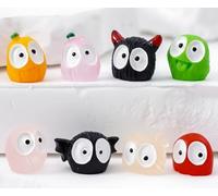 Ygapuzi 14 figuras de hollín para el espejo del coche, decoración del interior, regalos para todas las edades (color mezclado)