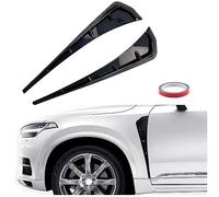 Ygapuzi 2 PCS General Motors Guardabarros Lado respiradero ABS Spoiler carrocería decoración 16.1 Pulgadas Honda Civic Guardabarros Entrada Rejilla Spoiler (Negro Brillante)