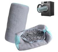 Ygapuzi 2PCS Bolsa para lavadora de zapatos, Unstain Bolsa para lavadora y secadora Bolsa de felpa reutilizable para la limpieza de zapatillas con cremallera duradera para zapatos (Gris)