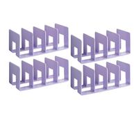 Ygapuzi 4 paquetes de acrílico clasificador de archivos, 4 ranuras grandes organizador de escritorio, de escritorio de carpetas organizador de soporte, almacenamiento de oficina de pie (Morado)