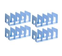 Ygapuzi 4 paquetes de acrílico clasificador de archivos, 4 ranuras grandes organizador de escritorio, de escritorio de carpetas organizador de soporte, almacenamiento de oficina de pie (Azul)