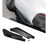 Ygapuzi Difusor de Labios de Parachoques Trasero de Coche, Protector Divisor de faldón de Guardabarros Lateral Universal para automóvil, alerón de ángulo Envolvente con 6 Pernos, 1 par (Negro)