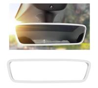 Ygapuzi Espejo retrovisor marco protector, Silicona Auto Interior Espejo Retrovisor Cubierta Ribete Protector Cubierta Compatible con el Modelo 3 Modelo Y, Accesorios de coche lindo (Blanco)