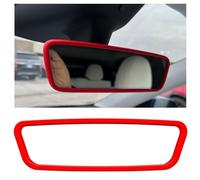 Ygapuzi Espejo retrovisor marco protector, Silicona Auto Interior Espejo Retrovisor Cubierta Ribete Protector Cubierta Compatible con el Modelo 3 Modelo Y, Accesorios de coche lindo (Rojo)