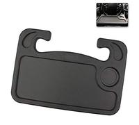 Ygapuzi Gancho de Escritorio para Volante de automóvil en la Bandeja del Volante, Mesa de Comida portátil, computadora portátil y Escritorio para Conductores, viajeros, Camioneros (Negro)