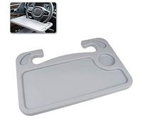 Ygapuzi Gancho de Escritorio para Volante de automóvil en la Bandeja del Volante, Mesa de Comida portátil, computadora portátil y Escritorio para Conductores, viajeros, Camioneros (Gris)