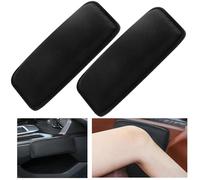 Ygapuzi Paquete de 2 Cojín de la rodilla de la pierna del codo de la consola central del coche cojín suave Cojín de rodilla de cuero Codo Almohada Universal Rodilla Codo Pads (Piel volcada)