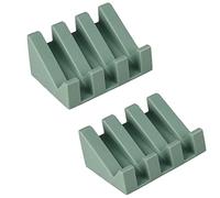 Ygapuzi Plato de jabón de Silicona para Ducha con Drenaje, cascadas oblicuas, estantes de jabón, bandejas, Almohadilla para lavarse Las Manos, baño Accesorios (Verde Ecológico)