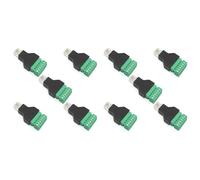 YGBWAOV 10 Adaptadores de Bloque de Terminales de Tornillo de 6 Pines A RJ12 Macho para Extensión de Cable de Teléfono Cat3, Conectores Modulares RJ12 6P6C