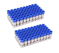 YGBWAOV 100 Piezas RG6 Conectores de CompresióN Cable Coaxial ConexióN una Prueba de Agua Conector de CompresióN F Herramienta de CompresióN Coaxial RG6