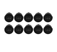 YGBWAOV 10pzs x Encendido/apagado/encendido 3 posiciones SPDT Interruptor basculante de redondo 6A/250V 10A/125V AC