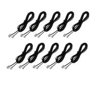 YGBWAOV 10X RJ11 6P4C Cuerda Cable de Telefono Modem ADSL 2 Metros