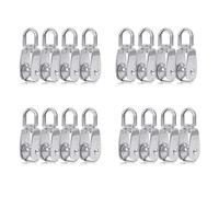 YGBWAOV 16 Piezas Bloque de Polea ÚNico Rodillo de Polea PequeñA de Acero Inoxidable M15 para Cuerda Cable en Polea Exterior Giratoria de Plata de 360 °
