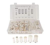 YGBWAOV 190 Piezas (AWG 8 6 4 2 1 2/0) Kits de FéRulas de Cable de Calibre 2/0-8 Conector de Crimpado de Cobre Chapado FéRulas Pin Extremo del Cable