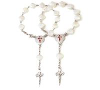 YGBWAOV 2 Piezas de Rosario para Espejo Retrovisor, Rosario para Volante, Amuleto para Espejo Retrovisor Interior de Coche, Decoración para Automóvil