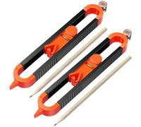 yGBWAOV 2 Piezas Herramientas de Trazado de Contornos Precisos, Medidor de Contorno Ajustable con Lápices y Cerradura, Herramienta de Trazado para Medir Esquinas.