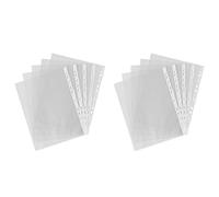 YGBWAOV 200 Piezas A4 PP Perforado Perforado Bolsillos Carpetas Archivadores Carteras Mangas Bolsa Transparente 0,03 mm