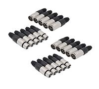 YGBWAOV 20Pcs 3 Pin XLR Tipo de Soldadura Conector 5 Macho + 5 Conector Hembra Cable Conector MicróFono Enchufe de Audio