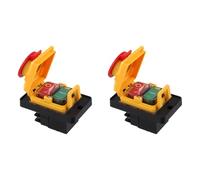 YGBWAOV 2X Interruptor Electromagnético Interruptor de Botón Magnético KJD12 16A 250V Interruptor de Protección Sobrecarga y Subtensión para Herramientas Eléctricas
