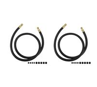 YGBWAOV 2X Manguera de Refrigerante de Alto Caudal, Negra, 1,8 M, Diámetro de 1,27 Cm, Conexión de 9,5 una 6,35 Mm