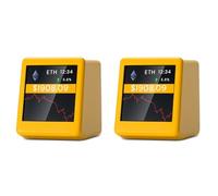 YGBWAOV 2X Rastreador de Criptomonedas con WiFi de 2,4 GHz y Visualizador de Precios. Se Pueden Intercambiar Libremente 300 Criptomonedas Principales para C.