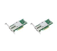 YGBWAOV 2X Tarjeta de Red X520-DA2 82599ES de 10 GB con Dos Puertos +, Adaptador de Tarjeta de Red Ethernet PCI Express X8 para Servidor de Fibra